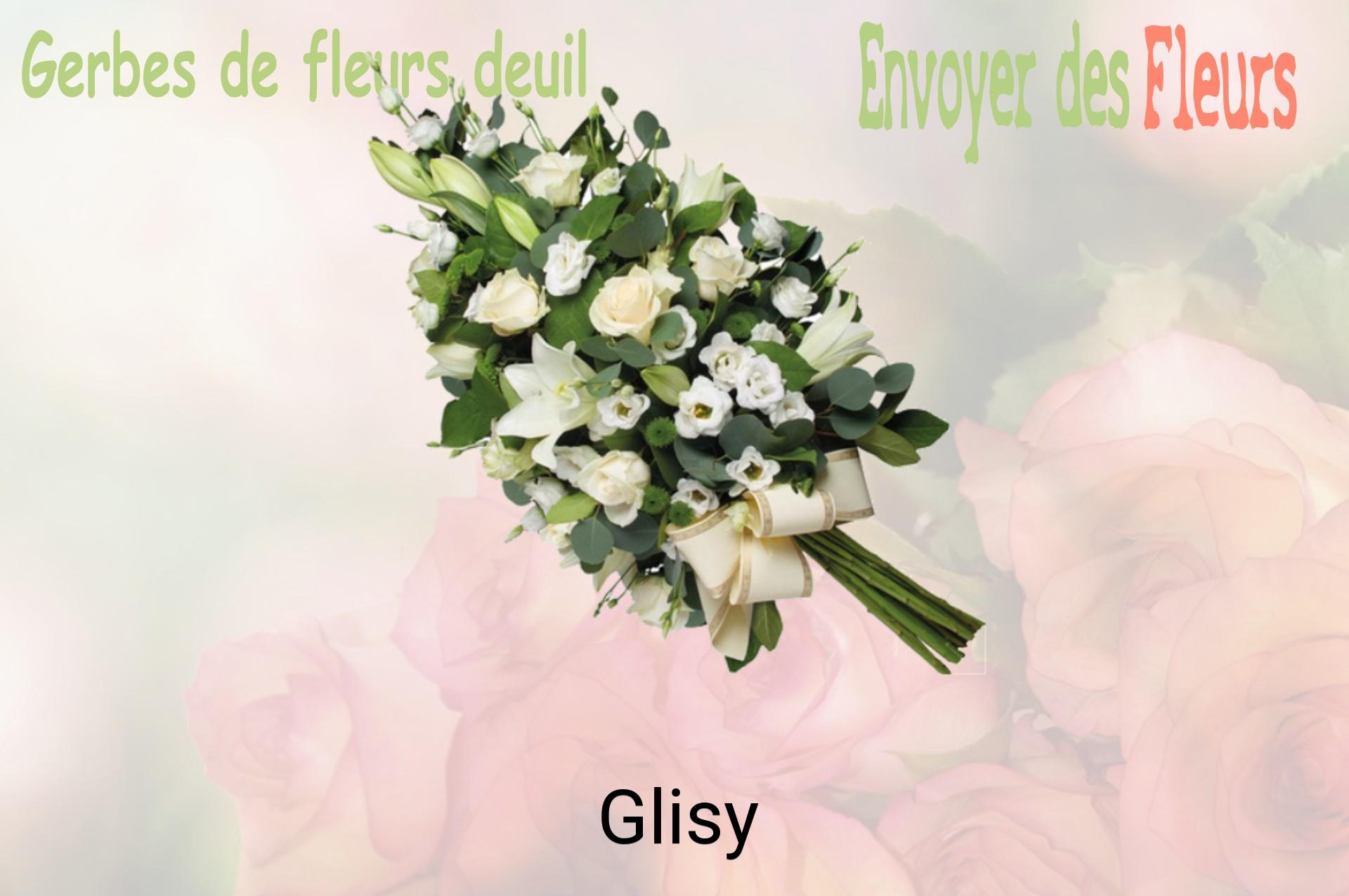Gerbe de fleurs de deuil livrée à Glisy